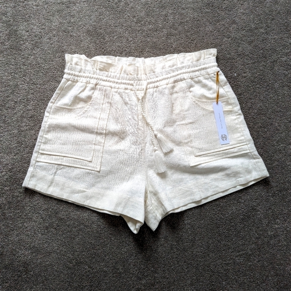House of Harlow 1960 cream linen shorts women's XL BNWT